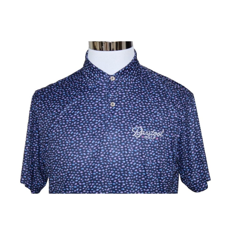 Peter Millar Polo Shirt NWOT Crown Men M comfort Barstool Golf All Over Fish NEW